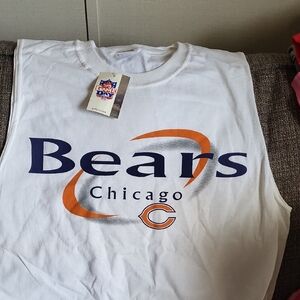 Chicago Bears White Sleeveless Shirt